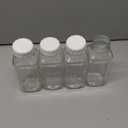 Sovietiep 16 Oz Square Glass Milk Bottles with A Silicone Cap, 6 Pack Glass Bottles for Juicing with Airtight Lids, Drinking Bottles with Lids and Scale Mark, Breast Milk Storage Jug Easy to Carry