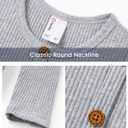 PATPAT Baby & Toddler Girl Ribbed Knit Cotton Dress  Versatile Sleeveless Summer Tank & Long Sleeve Fall Dress, Sizes 3M6Y (Gray)