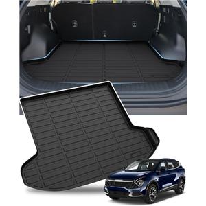 Sunsdrew Trunk Cargo Liner for 2023-2025 Kia Sportage Accessories (Include Hybrid), Rear Cargo Mat Trunk Mat All Weather Protection TPE Rubber Raised Edge (Not for PHEV)