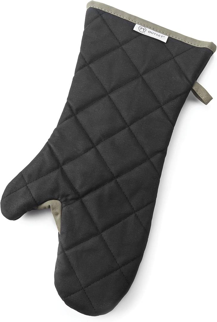 Outset 76177 Grill Mitt, Cotton, Black