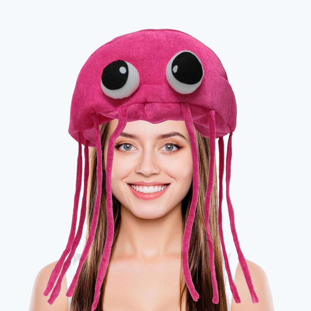 Jellyfish Costume Hats. Handmade Jellyfish Costume Party Hat. One Size Fits Most Costume Headwear