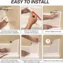 Shower Splash Guards, 2pcs Bathtub Corner Splash Guards Prevent Water Splashing Bathroom Accessories with Self-Adhesive Suitable for Showers, Bath tubs, Kitchen Sinks (9.25"x9.25")