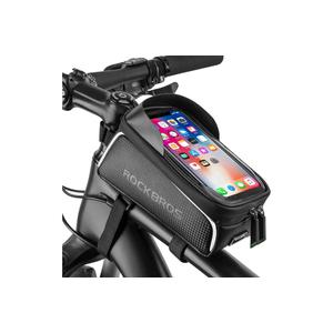 ROCKBROS Bike/Bicycle Phone Front Frame Bag, Waterproof, Tube Bag,Cycling Pouch, Bike Accessories for Men Compatible Phone Under 7”