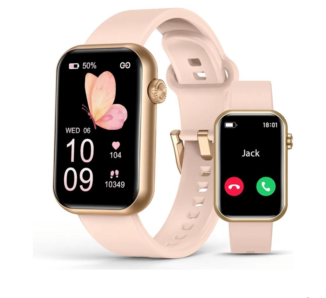 Smart Watch Fitness Tracker (Answer/Make Call), 24/7 Heart Rate Spo2 Blood Pressure Monitor Sleep Tracker, 114 Sports Modes Pedometer Calorie Step Tracker, Waterproof Activity Tracker for Women