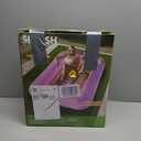 SLOOSH Inflatable Tanning Pool Lounger Float, 85" x 57" Extra Large Pool Floats Adult with Pillow, 4 in 1 Suntan Tub Raft Floatie, Sunbathing Bed Lounge for Water Blow Up Ball Pit Party Gifts, XL-Pink