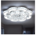 Flashing God Dia 32'' Modern K9 Crystal Chandelier Flush Mount Ceiling Light Fixture Dimmable LED Chandelier for Living Room Dinning Room Bedroom