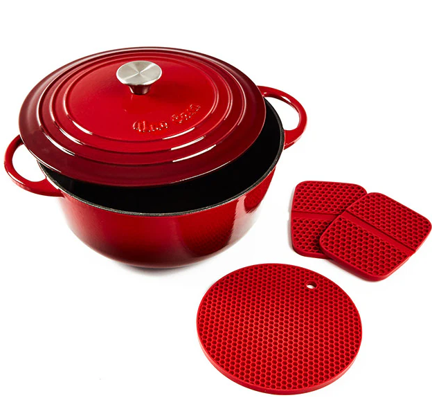 Uno Casa  ENAMELED CAST IRON DUTCH OVEN, 6qt