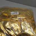 Hahafelt 50 Pcs Chair Sashes Shiny Bow Spandex Bands for Chair Wedding Banquet Parties Reception Restaurant Decoration (Gold)