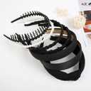 7 PCS Fashion Headbands for Women Floral Vintage Wide Headband Cute Pearl HeadBand Twisted Black Hair Bands for Girls Hair Non Slip Hair Accessories (Black)