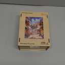 MEATRN Christmas Santa Sleigh Wooden Puzzles for Adults & Kids - 200 Pcs, Luxury Shaped Wood Jigsaw Puzzle, 8.9"x11.8", Challenging Holiday Family Game, Home Decor (Small)