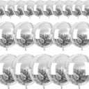 PartyWoo Metallic Silver Foil Balloons 20pcs Different Sizes Pack of 22 15 10 Inch Large Round Foil 4D Inflatable Mirror Ball Mylar Balloons for Graduation Birthday Engagement Party Decorations