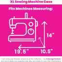 Everything Mary 4 Wheels Collapsible Deluxe Sewing Machine Storage Case - Rolling Trolley Carrying Bag for Brother, Singer