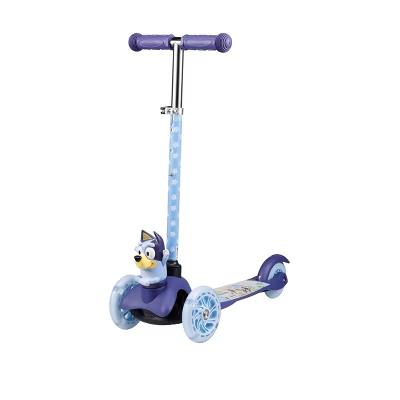 TONBUX Kids Scooter, Light Up 3 Wheel Kick Scooters for Kids 3-12, Folding Scooters with Adjustable Height - Toddler Scooter Lean-to-Steer & Widen Anti-Slip Deck (Blue)