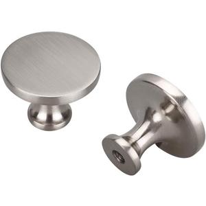 homdiy 10 Pack Brushed Nickel Cabinet Knobs, Solid Round Drawer Knobs, Modern Kitchen Cabinet Hardware for Bedroom Dresser, Cupboard, Drawers