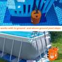 2PCS Pool Ladder Weights 10L Universal Pool Step Weights Sand Bag Waterproof 500D PVC Swimming Pool Stair Weights for Above Ground and Inside Pool with 2 Nylon Handles and 1 Funnel Orange