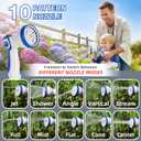 Retractable Garden Hose Reel, Home Hose Reel with10 Patterns Spray Nozzle, Adapts to standard US hose plugs, for Garden Watering, Floor Cleaning, Pet Cleaning, etc (50FT)