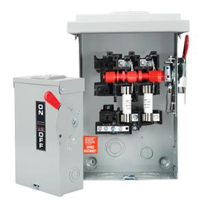 2P 60Amp 110/240V 2 Wire Fusible Heavy Duty Safety SwitchesAc Disconnect Switches BoxQuick Disconnect Safety SwitchEquipped with Fuses