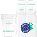 Repurpose 100% Compostable Plant-Based Clear Cold Cups, 16oz, 50 Count, BPA Free, No PFAS Added, FDA Non-Toxic, Certified BioBased