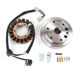 32102-38F00 Flywheel Rotor Kit, Compatible with Suzuki LTA LTF 400 Eiger Arctic Cat 400 ATV Eiger 2002-2007, Automotive Flywheel Stator Kit & Gasket Replacement Part 32101-38F01