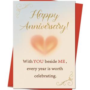 Anniversary Card | Happy Anniversary Decorations Gifts for Husband Wife Couple Women Men Him Her
