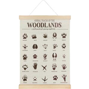 SereneHanctuary Forest Animal Tracks Nursery Decor,Forest Animal Kids Room Wall Art,Animal Tracks Playroom Poster Hanger Frame for Bedroom Nursery Kids Toddler Room Decor,12X16Inches