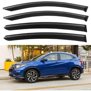 Window Visors Rain Guards for 2016-2022 Honda HRV, Out-Channel Window Vent Wind Deflectors Visors Shades for 16-22 HR-V (2016-2022 Honda HR-V)