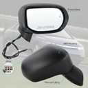 Right Passenger Side Mirror For 2006 2007 2008 2009 2010 2011 HONDA CIVIC With Power Mirror Manual Folding Non-Heated Black Not fits civic coupe&Civic del Sol Replace#76200SNEA01(3 Pins)