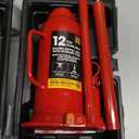 Big Red 12 Ton (24,000 lb) Hydraulic Bottle Jack with Carrying CaseRed