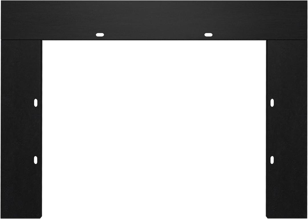 Electric Fireplace Trim Kit for 36" W 21" H Fireplace Electric Inserts, Metal Construction Plates, Black-B09VYBWSQD