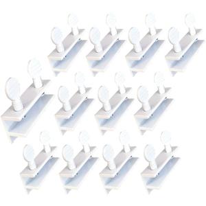 QCAA Sliding Window Security Lock, Child Proof Lock, Aluminum, White, 12 Pack 