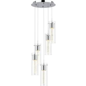 Tawson Alice 5-Light Chandelier Pendant Ceiling Light, Integrated Led and Bubble Glass, for Kitchen Island, Hallway, Entryway, Passway, Dining Room, Bedroom, Balcony Living Room