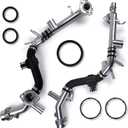 Upgrade aluminum engine coolant, radiator pipes and water pipes.Compatible with Audi A4 2009 A5 2008-2011. Apply to Q4 2009-2012 A4 Quattro 2009-2012 A5 Quattro 2008-2010 Replace Number 06E121045J