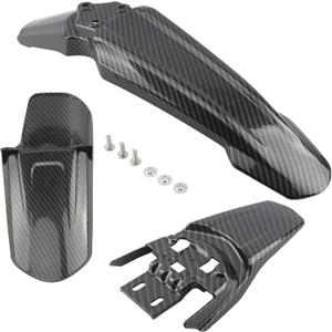 Surron Front Rear Fender Set,3pcs Shock Front Rear Mud Guard For Sur Ron Light Bee Segway X/S X260 X160 Imitation Carbon Fiber