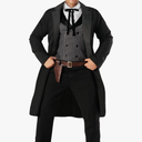 Morph Western Outfit for Men Wild West Costume Men Halloween Costumes Adult Cowboy Western Sheriff Costume XL