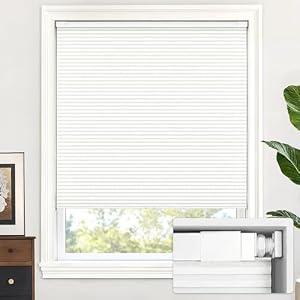 LazBlinds No Drill Cordless Cellular Shades, 32" W × 64" H, White
