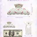 3Pcs Acrylic Hair Claw Clips for Women, Non-Slip 3.5" Banana Claw Clip, Heart Pattern, Valentine's Day Gifts (Polka dot/Heart)