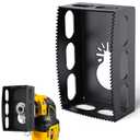 1 PCS Drywall Outlet Cutter Tool - Square Slot Cutter, Fits Most Oscillating Tools to Cut-in Single Gang Wall Boxes, Stainless Steel Electrical Box Cutter for Drywall, Sheetrock, Plywood (Black)