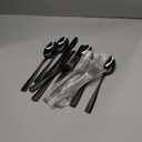 20 Pcs Black Silverware Set, Food-Grade Stainless Steel Flatware Set for 4, Square Cutlery Set, Mirror Polished Tableware Eating Utensils Set for Kitchen, Include Knife Fork Spoon Set,Dishwasher Safe