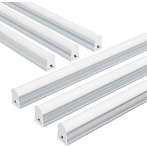 Ensenior 6-Pack T5 LED Shop Lights, 4FT 2000LM 6500K Super Bright White Integrated Single Fixture, 20W Linkable Utility Commercial Lighting for Gym/Garage/Ceiling/Under Cabinet, Plug & Play