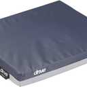 Drive Medical 14888 Skin Protection Gel "E" Wheelchair Seat Cushion, Gel Seat Cushion With Non-Slip Removable Cover, 18" x 16" x 2", 1 Count