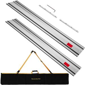 55"*2 Track Saw Guide Rail Compatible with Milwaukee Track Saw With Bag | Replacement for Milwaukee Guide Rail, Perfect Fit for Milwaukee Track Saw and Woodworking Longer Cuts