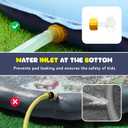 COMMOUDS Splash Pad for Kids and Dogs, Non-Slip Sprinkler Pad Thicken Pool Summer Outdoor Water Toys, Backyard Fountain Play Mat for Baby Toddlers Boys Girls Pet(77Inch)