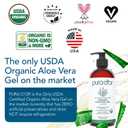 PURA D'OR 16 Oz ORGANIC Aloe Vera Gel - Unscented - All Natural - ZERO Artificial Preservatives - Deeply Hydrating & Moisturizing - Sunburn, Bug Bites, Rashes, Small Cuts, Eczema Relief - Skin & Hair