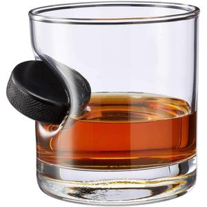 BenShot Hockey Puck Rocks Glass - 11oz | Made in the USA
