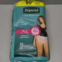 Depend Fresh Protection Adult Diapers, Incontinence & Postpartum Bladder Leak Underwear for Women, Disposable, Maximum, Medium, Blush, 30 Count