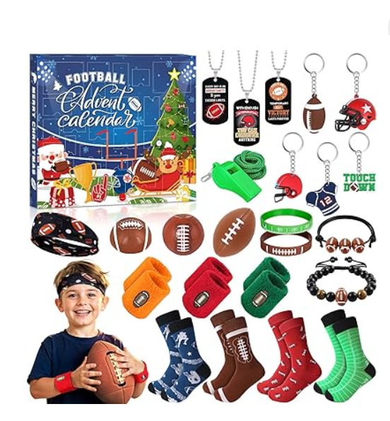Football Advent Calendar 2025, Christmas Football Advent Calendar for Kids Boys