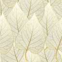 VaryStyle 17.7"x118" Luxury Gold Leaf Wallpaper White/Gold Peel and Stick Wallpaper Leaves Wall Mural Self Adhesive Stick on Vinyl Wallpaper Gold Contact Paper for Cabinets Bathroom Walls Shelf Liner