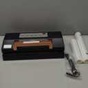 Powerful Suction Vacuum Sealer Machine,Commercial Fully Automatic Food Vacuum Sealer with Double Heat Seal,Dry & Moist Modes,Built-in Cutter,Bags Storage,Easy-Lock Handle,Include 2 Bag Rolls (Black)