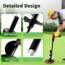 4"x24" Auger Drill Bit for Planting,Designed for Hard&Rocky Soil,Heavy-Duty Post Hole Auger with Upgrad Dual-Sharp Blades Tip,Garden Spiral Drill Bit & Plant Hole Digger,for 3/8" Hex Drive Drill