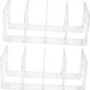 2pcs Bookshelf Bookends Storage Rack for Magazines Folders Books Office Home